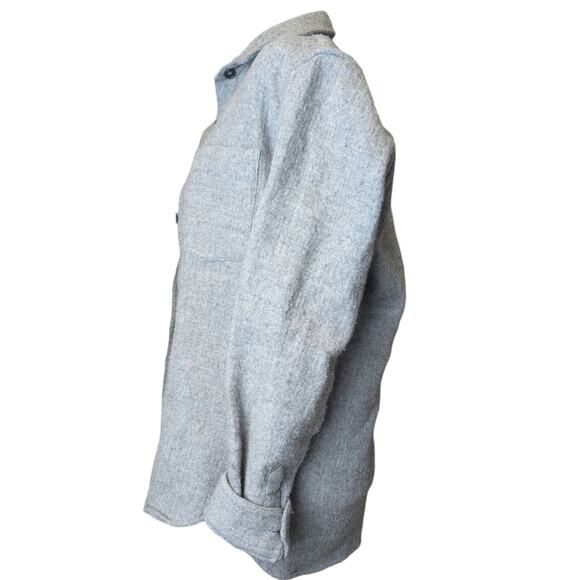 Isabel Marant Gray Wool Shacket Button-Up Shirt Quiet Luxury Designer Size 10 - Picture 4 of 10